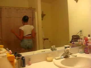 Booty Bigtitted Sista produces A x rated clip In A Bathroom